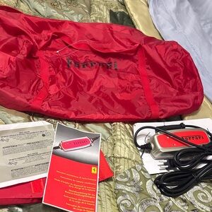 Ferrari Red Nylon Duffle with Battery Conditioner